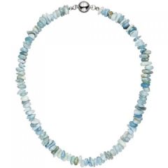 Halskette Kette Aquamarin hellblau blau 45 cm Aquamarinkette
