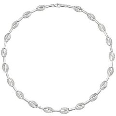 Collier Halskette 925 Sterling Silber, gehämmert 45 cm Kette Silberkette