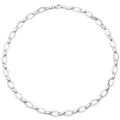 Collier Halskette 925 Silber mit 144 Zirkonia 45 cm Kette Silberkette