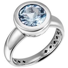 Damen Ring 925 Sterling Silber 1 Blautopas, hellblau blau