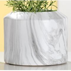 GILDE Vase Marble aus Keramik, 21 x 21 x 17 cm