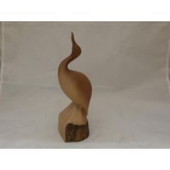 Vogel-Figur in geschnitzter Holz-Optik 29 cm hoch