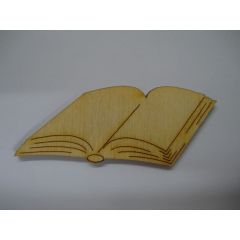 Holzteil-Buch aufgeschlagen oder geschlossen