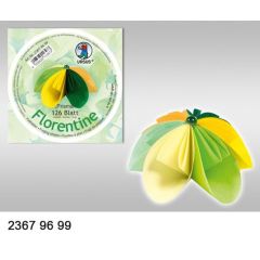 Faltblatt Origami Kusudama 10cm rund grün-mint-gelb Farbvariation