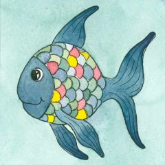 Wachsbild Regenbogenfisch  Fridolin