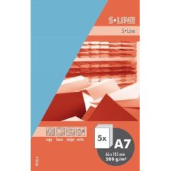 S-line A6 Karte, passendes Kuvert und Briefbogen je 5 Stück - enzian