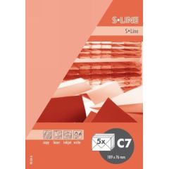 S-line A6 Karte, passendes Kuvert und Briefbogen je 5 Stück - pfirsich