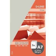 S-line A6 Karte, passendes Kuvert und Briefbogen je 5 Stück - silberdistel