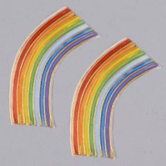 Wachsdekor, Regenbogen klein, 55 x 25 mm, 1 Stk., bunt