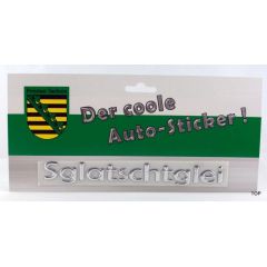 Autosticker Sachsen Aufkleber Sglaschtglei Schriftzug Silber