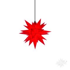 A4 rot Kunststoff Herrnhuter Stern für Außen und Innen