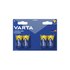 Baby-Batterie VARTA "Longlife Power" Alkaline, Typ C, LR14, 1,5V, 4er Pack