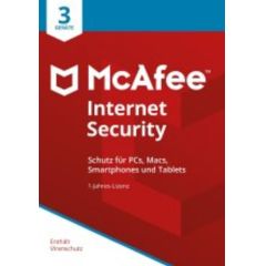 McAfee Internet Security 3 Device 2022 (3 Geräte I 1 Jahr) (Code in a Box) (PC+MAC)