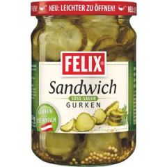 FELIX Sandwichgurken mild, süß-sauer 320g