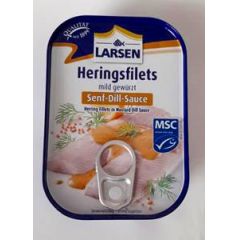 Larsen zarte Heringsfilets Senf-Dill-Sauce 110g