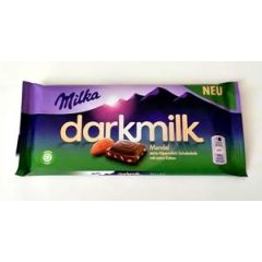 Milka darkmilk Alpenmilch Schokolade Mandel 85g
