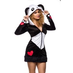 sexy Pandabär Kostüm schwarz/weiß/rot Größe XS-M