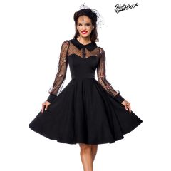 Vintage-Kleid, schwarz/bunt Größe 3XL