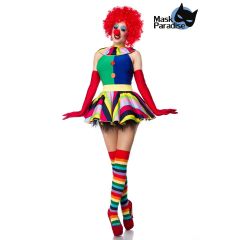 Clown Girl bunt Größe XL