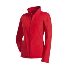 Active Fleece Jacket Women Scarlet Red XL