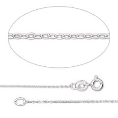 GEMSHINE 925 Silber Halskette. 1,8 mm Ankerkette im klassischen Design mit Ketten Länge:40cm