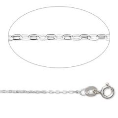 GEMSHINE 925 Silber Halskette. 1mm Ankerkette im klassischen Design mit Ketten Länge:61cm