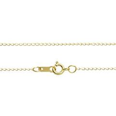 GEMSHINE 14k 585 Gold Halskette. 0,9 mm Ankerkette im klassischen Design mit Ketten Länge:46cm