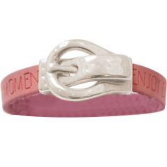 Gemshine - Damen - Armband - WISHES - Rosa - Pink - Gürtel - Schnalle - Magnetverschluss
