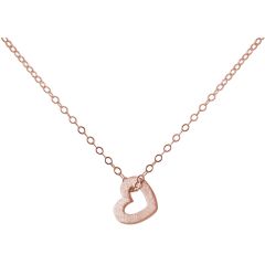 Gemshine - Damen - Herz - Halskette - Anhänger - 925 Silber - Rose Vergoldet - 1,1 cm