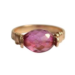 Gemshine - Damen - Ring - Spannring - Vergoldet - Turmalin - Rosa, Ringgröße:57 (18.1)