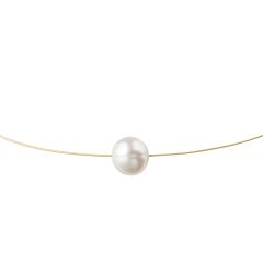 Gemshine - Damen - Halskette - Perle - Zuchtperle - Edel Weiß - Vergoldet - 45 cm