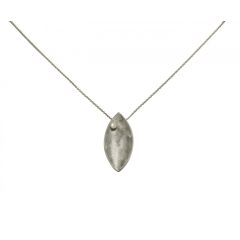 Gemshine - Damen - Halskette - Anhänger - 925 Silber - Marquise - Minimalistisch - Design - Perle - Weiß - 45 