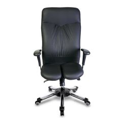 Harastuhl Chefsessel CAE schwarz Kunstleder geteilte Sitzfläche hohe Rückenlehne