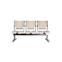 Harastuhl Dreisitzer LOB M-116 beige Kunstleder geteilte Sitzflächen Sitzbank Wartezimmer Wartebank