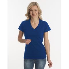 Damen T-Shirt Flash-Line, V-Neck, navy, Grösse M