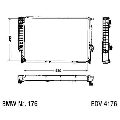 NEU + Kühler BMW 8 E 31 840 / 850 CI Klimaanlage / Automatic - 9.93 - 8.xx  - Kühlsystem Wasserkühler / Radiato