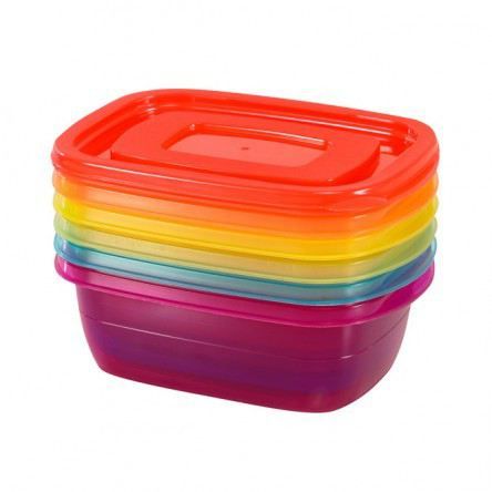 Click Fresh Rainbow Behälter Vorrat Boxen Frischhaltebox Dosen Set Gefrierdose