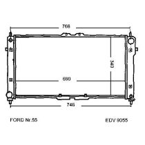 NEU + Kühler Ford Probe 2.5 - 24V / 3.0 - 24V Schaltgetriebe - 9.92 - 8.xx - Radiator F32Z8005C F32Z8005D