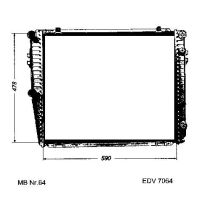 NEU + Kühler Mercedes W 107 SL / SLC 300 Schaltgetriebe / Automatic / Klimaanlage - HL 1075002703 VA