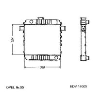 NEU + Kühler Opel Ascona A 1.6 / 1.9 Schaltgetriebe - GM / Vauxhall 9.69 - 8.75 - Opel Manta A - 1302093