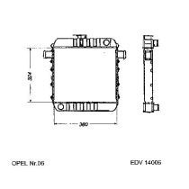 NEU + Kühler Opel Ascona B 1.2 Schaltgetriebe - 9.75 - 8.81 - Opel Manta B 1.2 / 03456120 / 1302095 Original