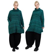 AKH Fashion figurfreudliche Pullover Shirts Lagenlook Strickmode