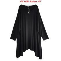 AKH Fashion Lagenlook schwarze Tunika-Shirts große Größen