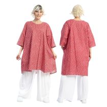 AKH Fashion rote Tunika-Shirts Baumwolle große Größen