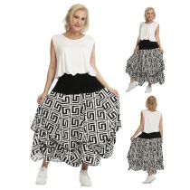 AKH Fashion schwarz-weiße Lagenlook Röcke