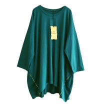 LAGENLOOK oversize SHIRT petrol Baumwolle Damen Mode