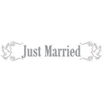 Absperrband - Partyband weiss - Just Married - 15 m - Folie