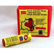 Amorcesbänder - 100 Schuß auf einem Band - Zündplättchen für Spielzeugpistolen