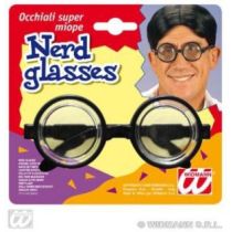 Brille - Gagbrille mit dicken Gläsern - Nerd - Karneval Fasching