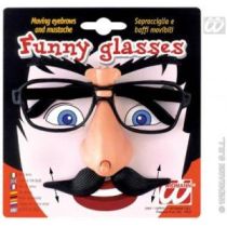 Brille - Scherzbrille mit beweglichen Augenbrauen und Bart
